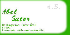 abel sutor business card